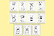 1PDF SMILING DOGS COLORING PAGES, an Animal Illustration by Vachira Digital Studio (Thumbnail 2 of 4)