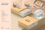 Square Gift Box Mockups, a Packaging Mockup by graphicstuff.std (Thumbnail 1 of 10)