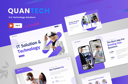 IT _ Technology Solutions Powerpoint, a Presentation Template by SquidPixey