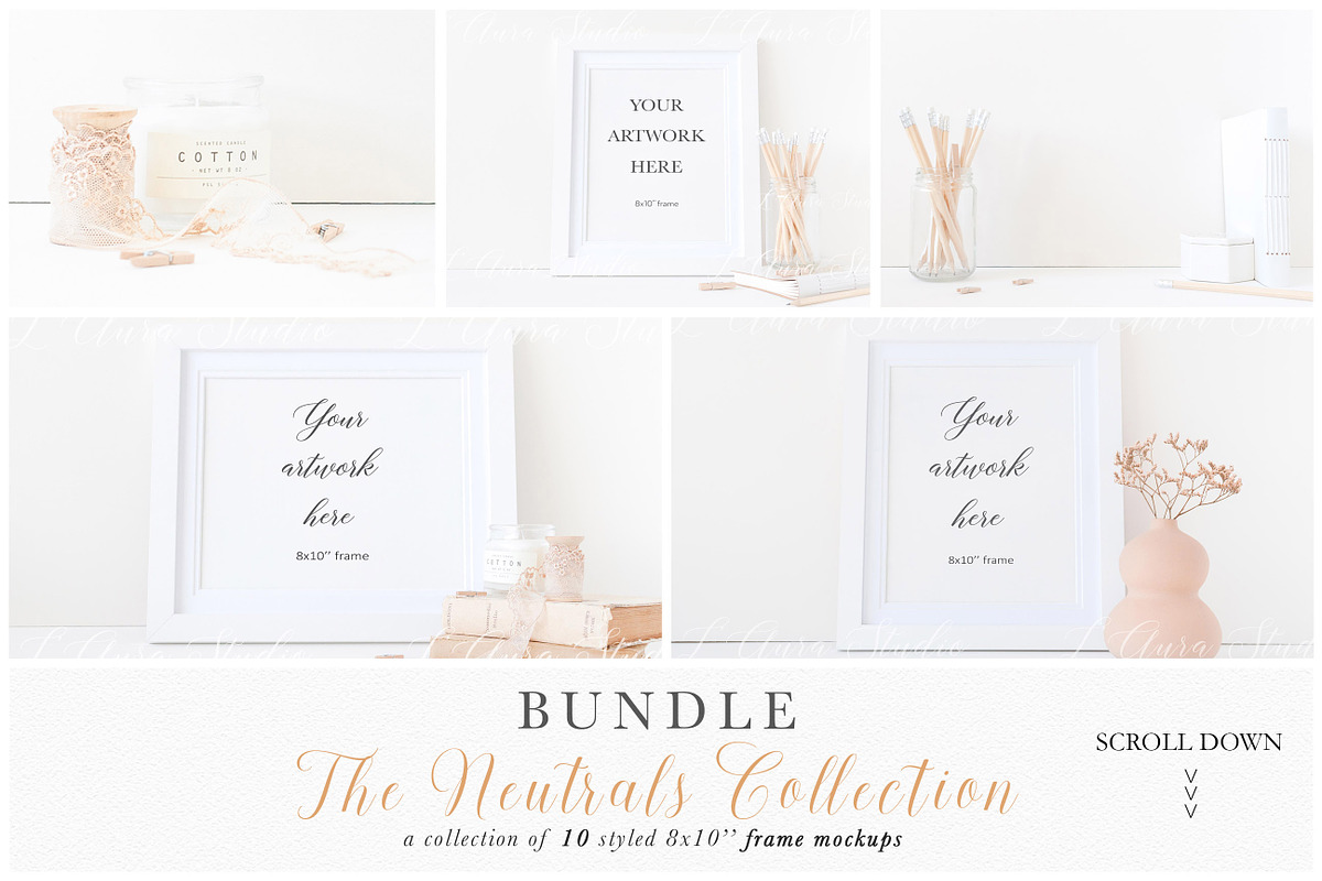 Frame mockup bundle - minimalist, a Print Template by L'Aura Studio (Photo 1 of 5)