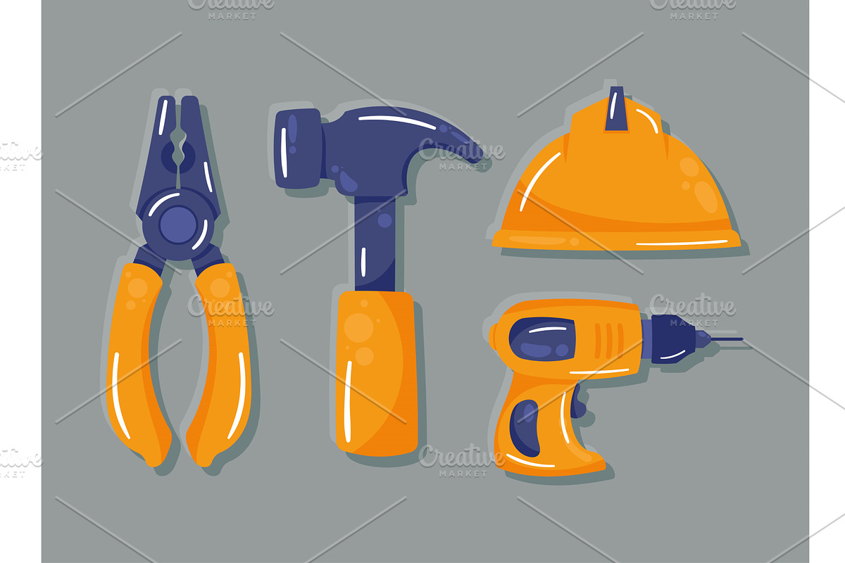 four technical service tools, an Object Illustration by studiogstock