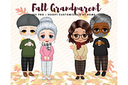 Grandpa & Grandma Autumn Clipart PNG, a Person Illustration by Podcliparts (Thumbnail 1 of 7)