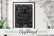 Floral Chalkboard Menu, an Invitation Template by jennyhighsmith (Thumbnail 1 of 3)