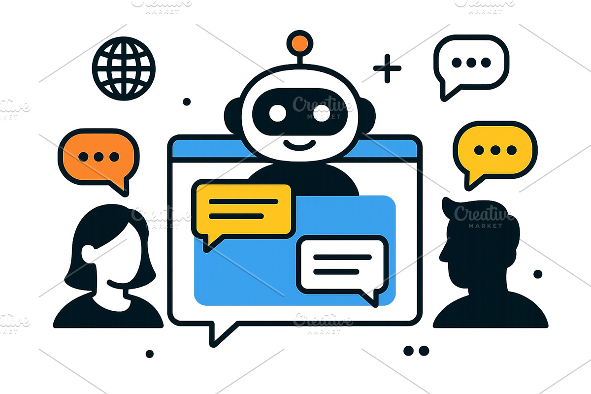 Engaging conversation between users, a Technology Illustration by ZinetroN