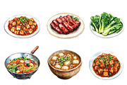 Watercolor Chinese Food Clipart, an Illustration by CreationArt (Thumbnail 3 of 5)