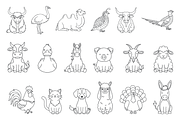 Farm and Domestic Animal Vector Icon, an Animal Illustration by MkStudio (Thumbnail 1 of 2)