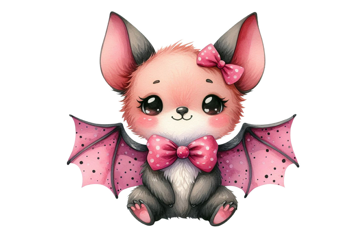 Watercolor Pink Halloween Clipart, an Illustration by Designking (Photo 3 of 5)