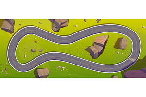 Race track for cars top view, a Transportation Illustration by art PVP - market