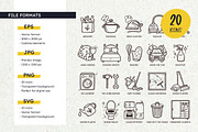 Daily Chores Icon Set, an Outline Icon by insemar (Thumbnail 3 of 5)