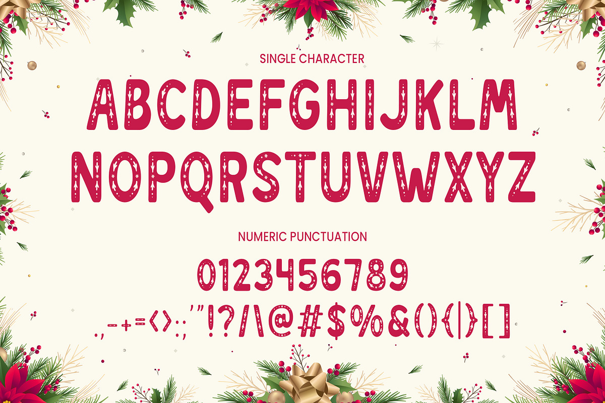 DT Forest Crystal - Christmas font, a Symbol Font by Dryy.type (Photo 7 of 8)