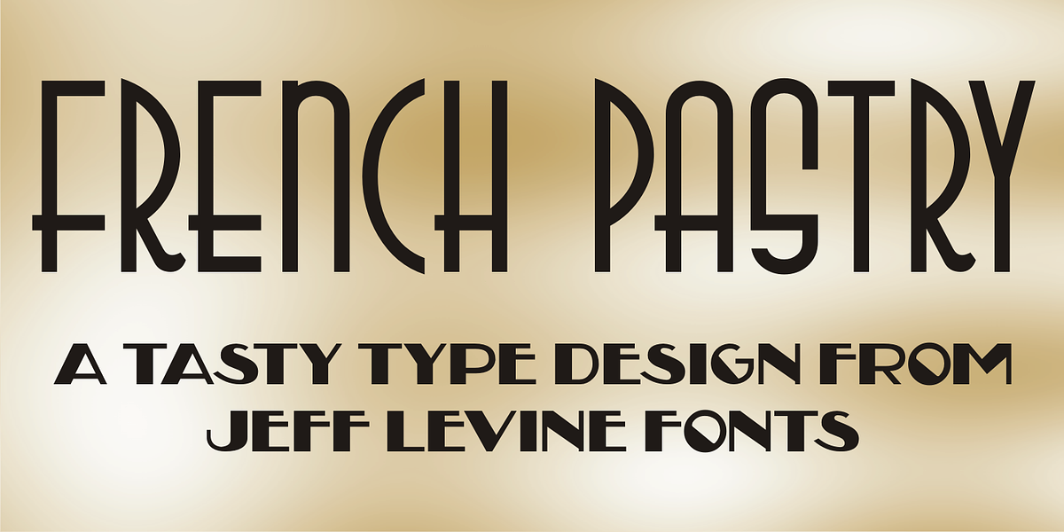 French Pastry JNL, a Font by Jeff Levine Fonts
