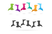 Speech bubbles line set, an Icon by LongQuattroArt (Thumbnail 1 of 2)