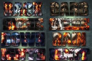 32 Extreme War Layer Styles Bundle 3