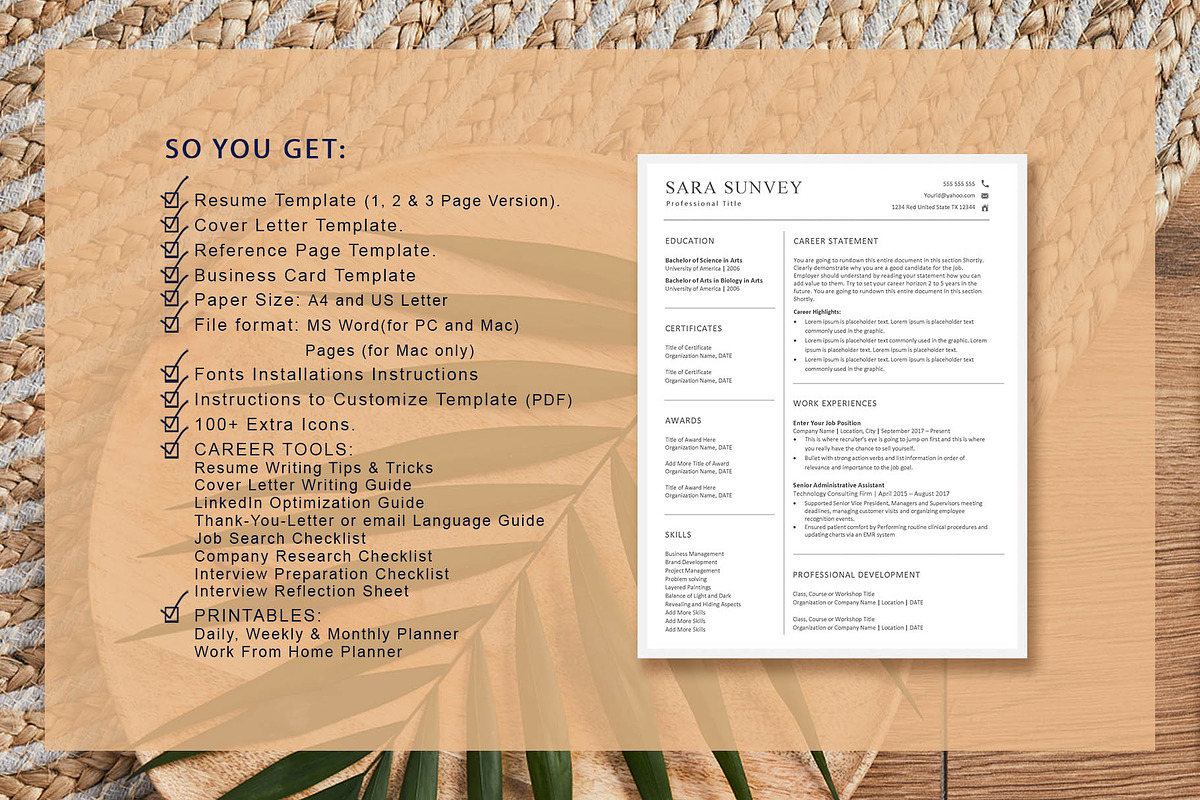 Professional Resume Template Pack, a Resume Template by VictoriousVita (Photo 7 of 8)