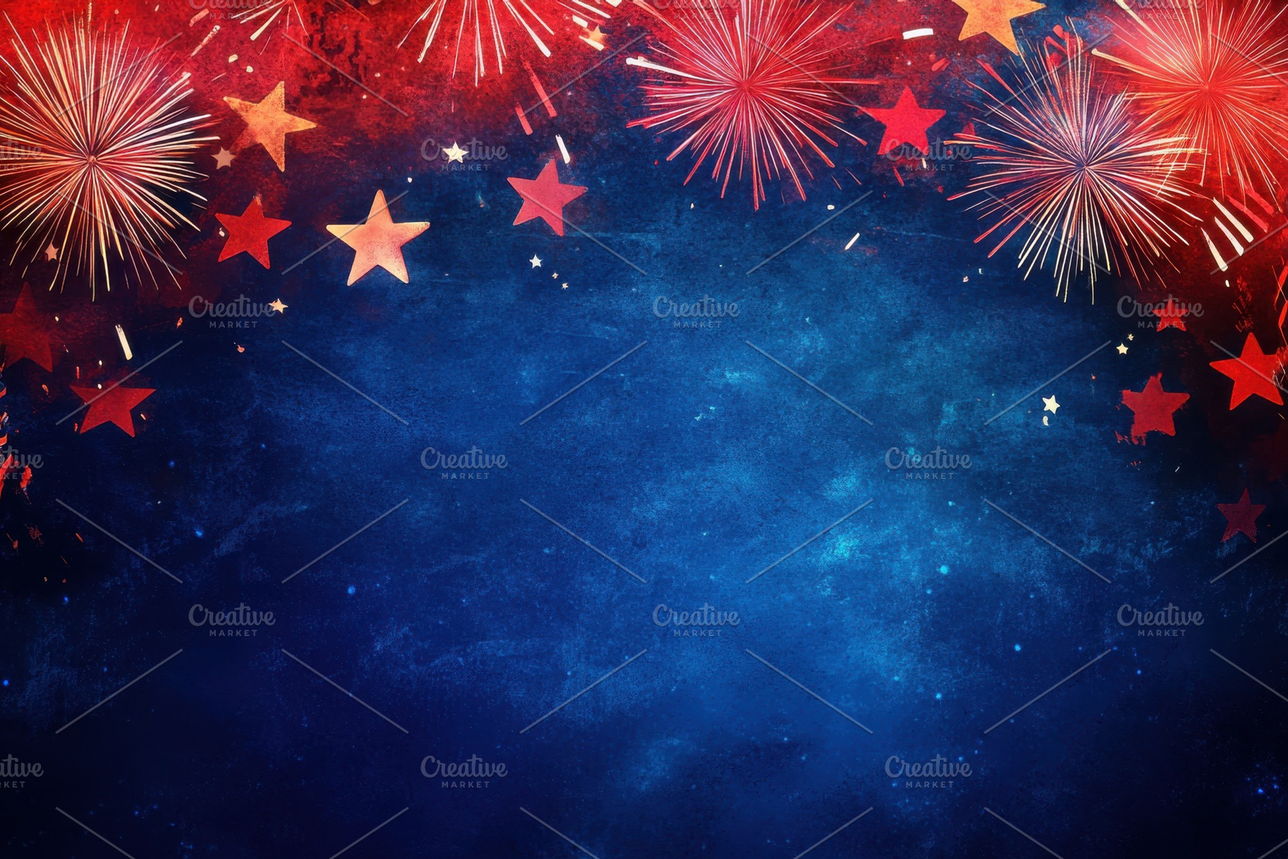 Festive Fireworks and Stars Celebrat, a Photo by Pixeness Studio