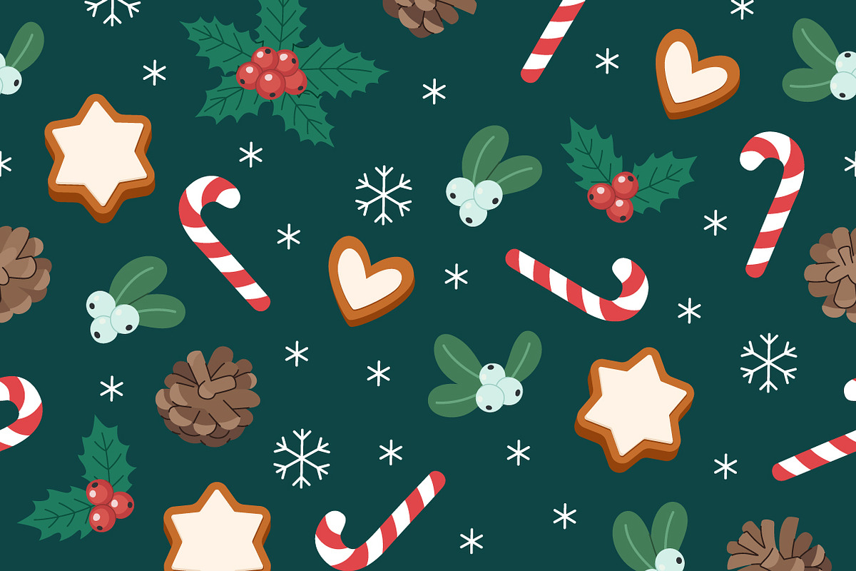 Christmas Seamless Pattern Set, a Background Graphic by Barsuk's Shop (Photo 7 of 12)