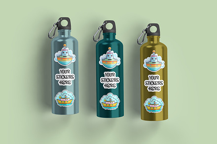 Tumbler Sticker Mockup, an Advertising Mockup by Rami's Mockups