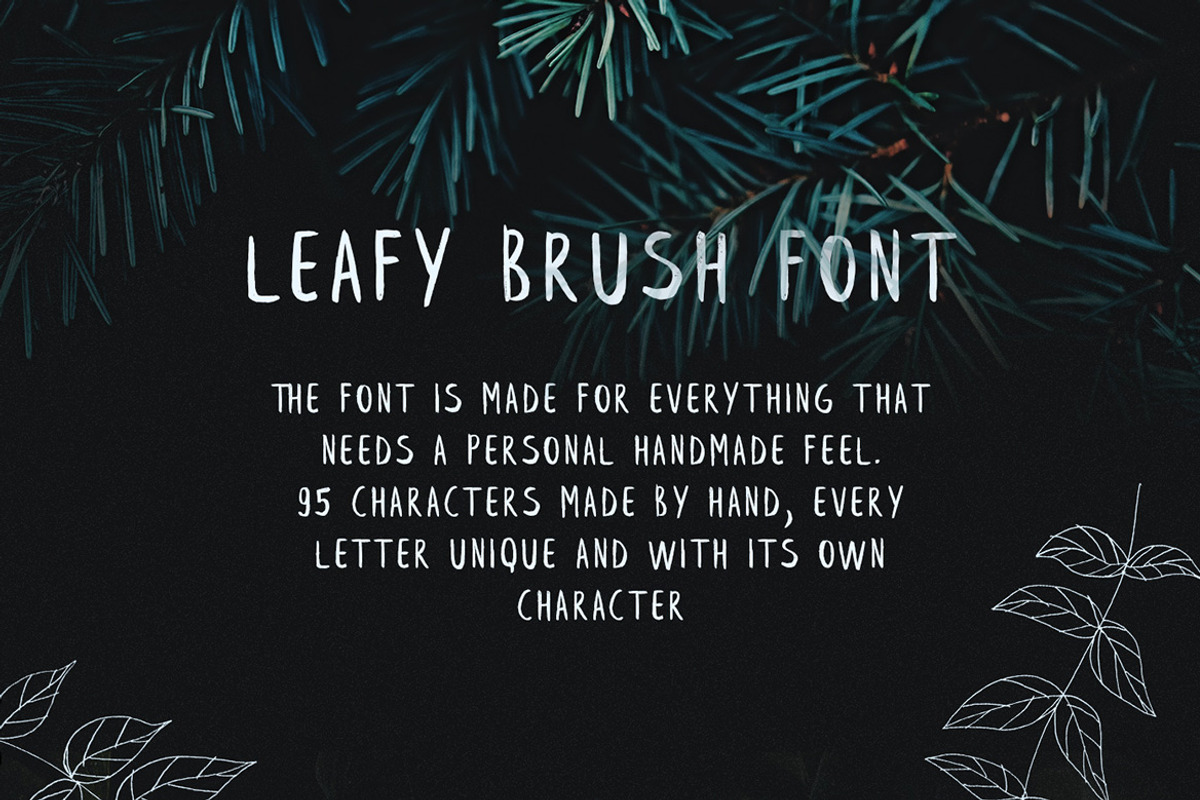 Leafy Brush Font preview 3