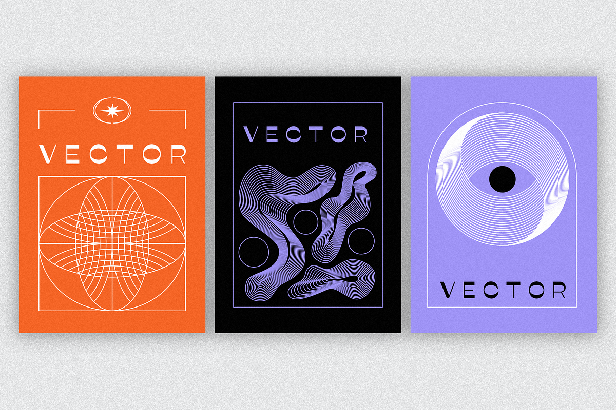 Geometric - vector design elements, a Graphic by venimo