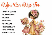 Whimsical Mother's Day Clipart, an Illustration by CreationArt (Thumbnail 3 of 7)
