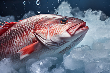 Fresh fish on ice at the fish market, seafood concept, a Food & Drink Photo by Natalia Klenova's Shop