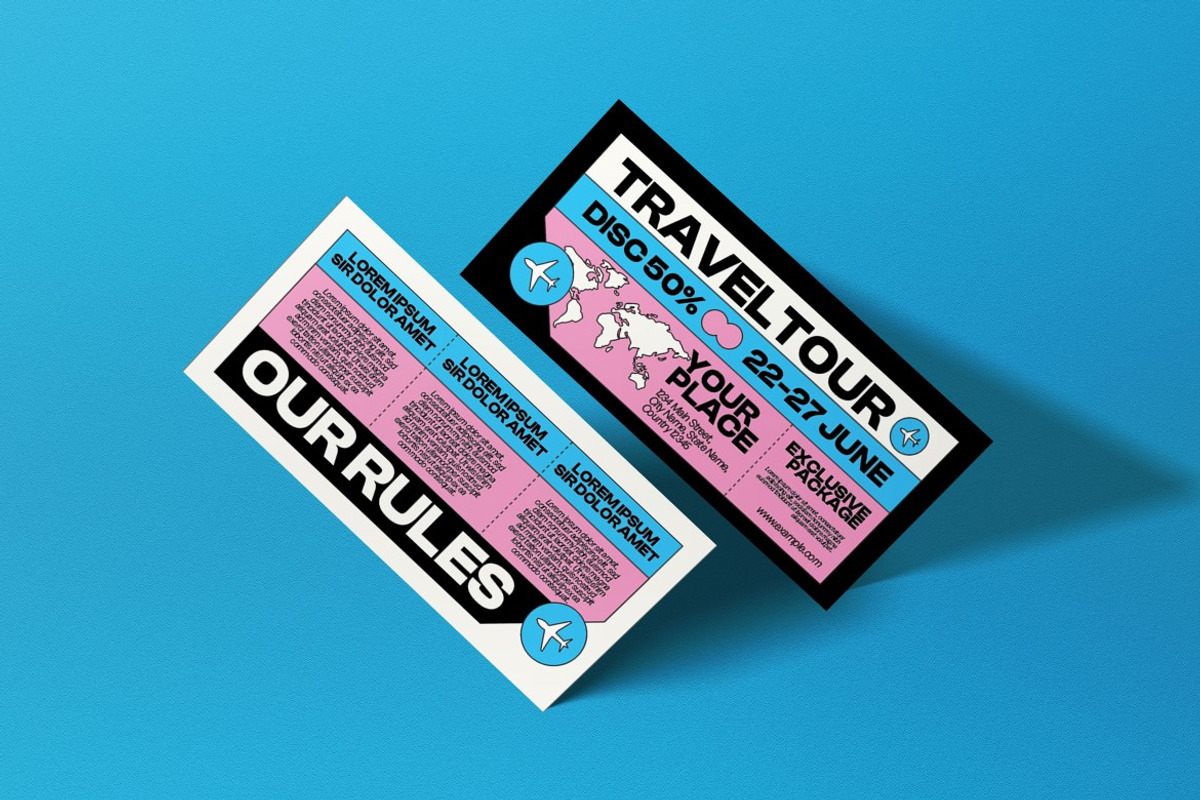 Travel Tour Voucher, a Card Template by graphicook (Photo 3 of 3)