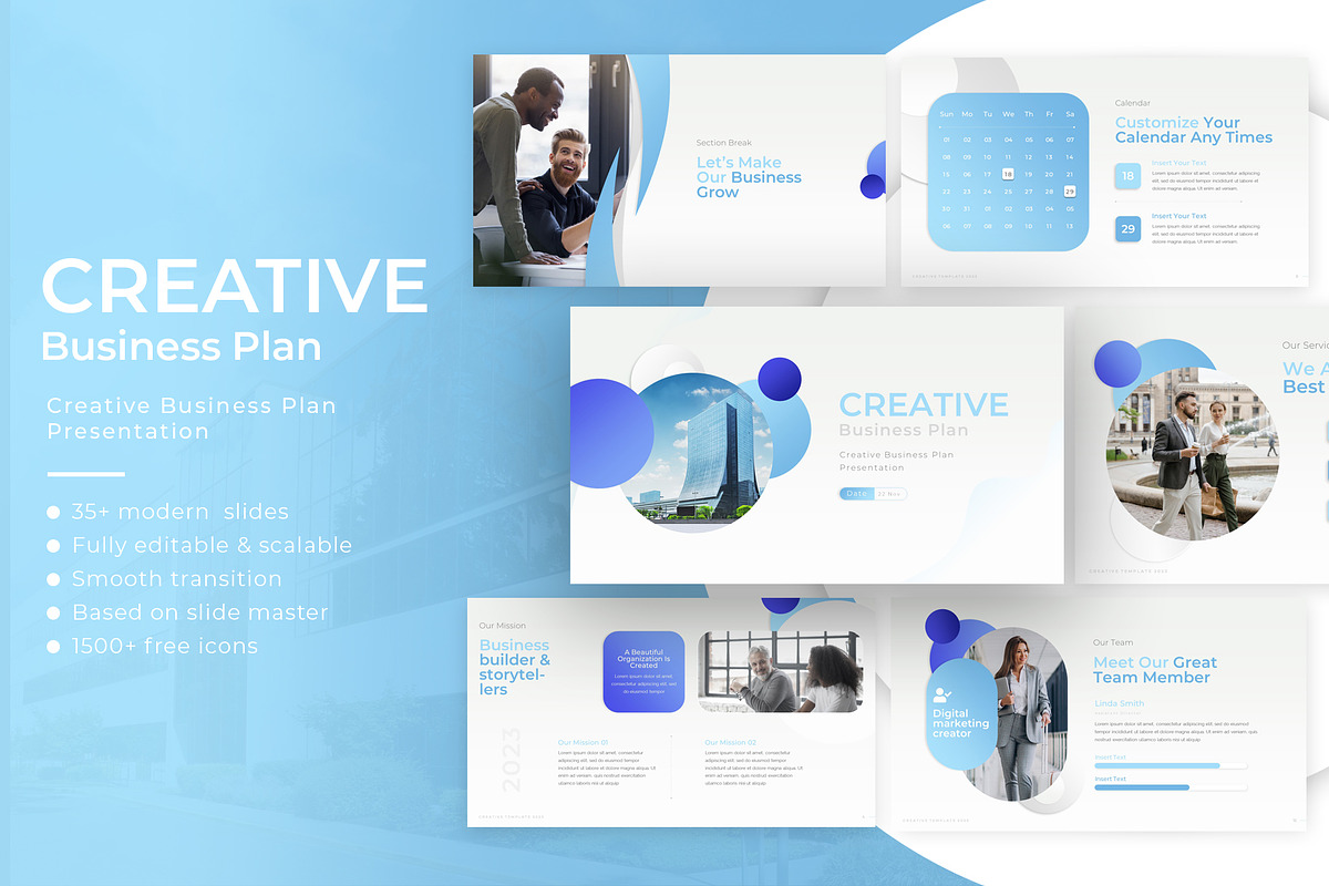 Creative Business Plan Presentation, a Presentation Template by SlideStack (Photo 1 of 5)