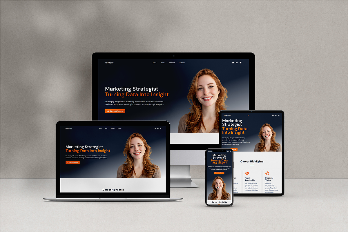 Career Portfolio Website Canva, a Landing Page Template by Digital Diva Design (Photo 4 of 6)