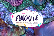 FLUORITE. Watercolor collection, a Pattern Graphic by Shusha Guna Art (Thumbnail 1 of 13)