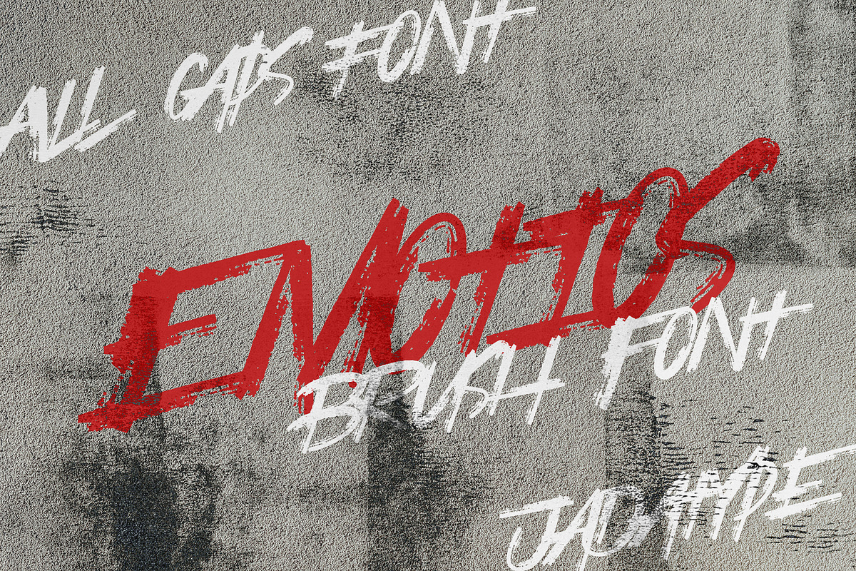 Emotios Font | All Caps Brush, a Handwritten Font by Jadatype.id (Photo 1 of 7)