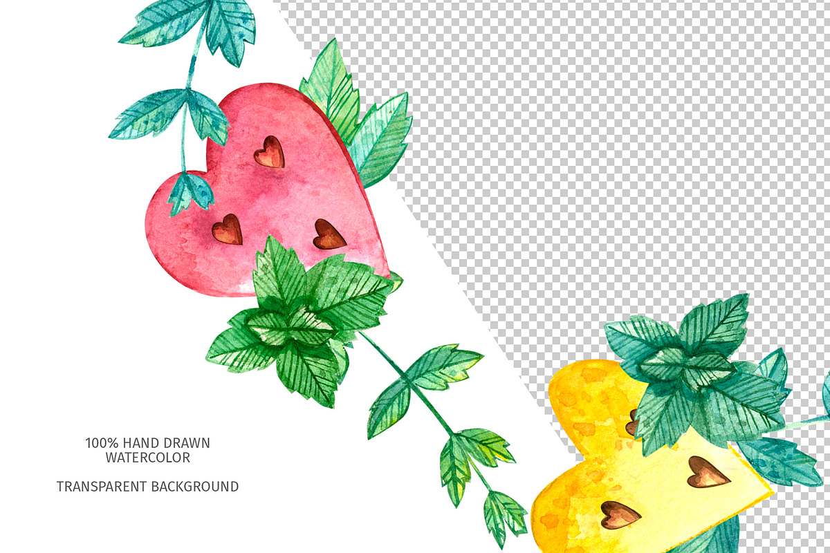 Watermelons Clipart & Patterns, a Food Illustration by Valin Malin (Photo 3 of 14)