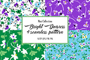Simple daisies. Vector set 4 prints., a Pattern Graphic by GALAKAM (Thumbnail 1 of 6)