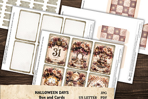 Wedding Halloween Calendar and Box, a Seasonal Illustration by Print Haven Mochi Vintage