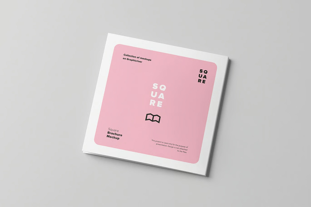 Four Fold Square Brochure Mock-up, an Advertising Mockup by zippypixelstudio (Photo 6 of 13)