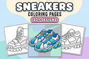 Sneakers Coloring Pages #1, a Sport Illustration by Inkivelle Studio (Thumbnail 1 of 3)