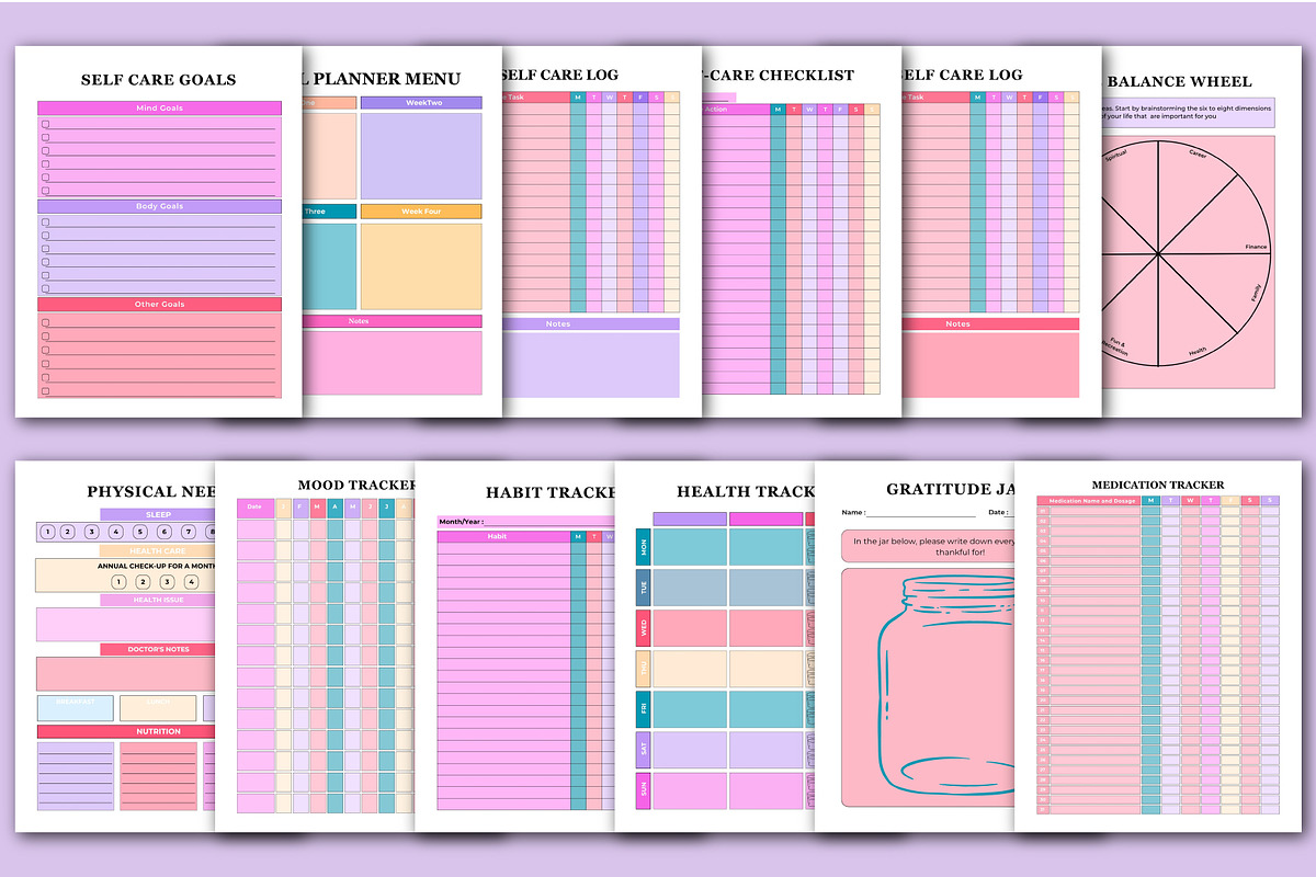 Vision Board planner, a Print Template by Designmela01 (Photo 4 of 5)