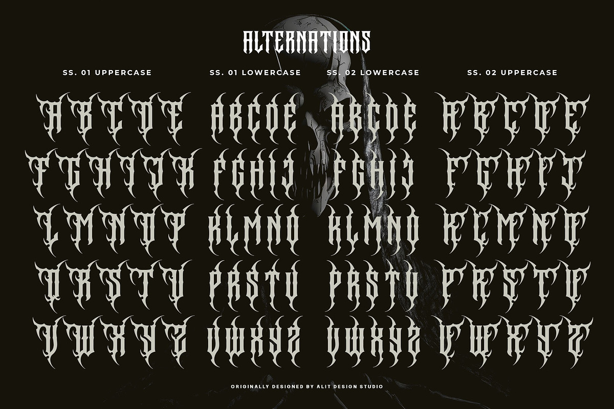 Megasord Typeface, a Blackletter Font by alit design (Photo 3 of 20)