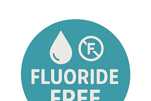 Fluoride-free label sticker with wat, an Illustration by Dvoevnore photos