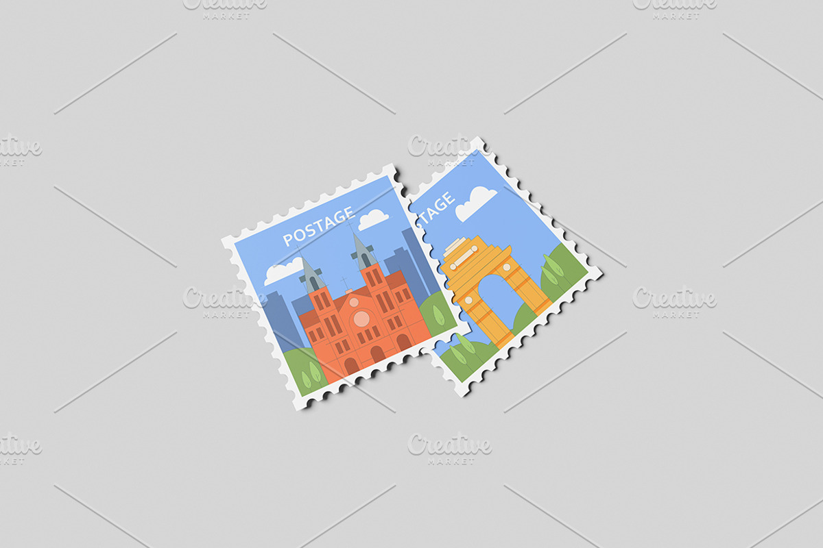 Postage Stamp Display Mockup, a Books & Magazine Mockup by Gatamotion (Photo 5 of 5)