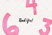 Pink Numbers Watercolor Graphics, an Illustration by Kileen Nicole Art (Thumbnail 5 of 5)