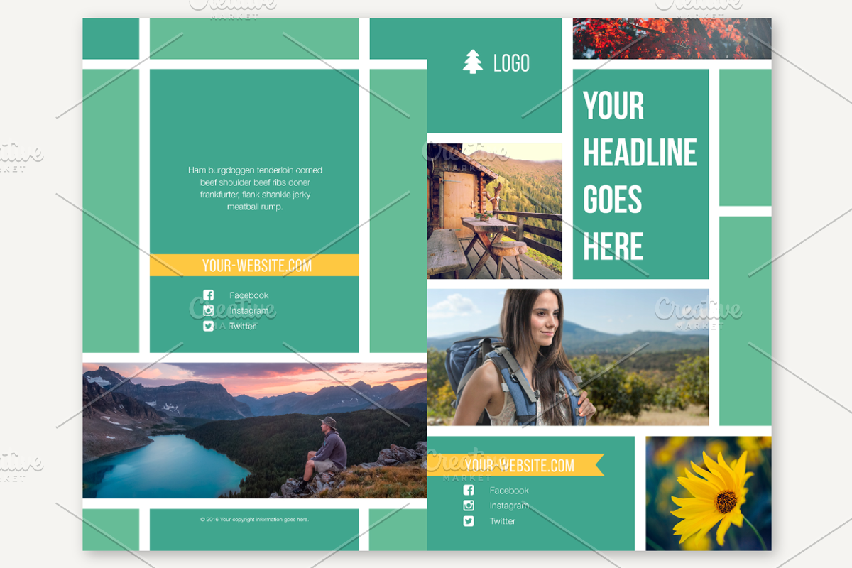 Bi-Fold Brochure Template, a Templates & Theme by Joanna Haecker (Photo 3 of 4)