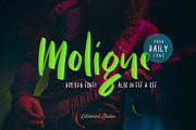Moligne - SVG Font Duo (40% OFF), a Script Font by Littlehand (Thumbnail 1 of 9)