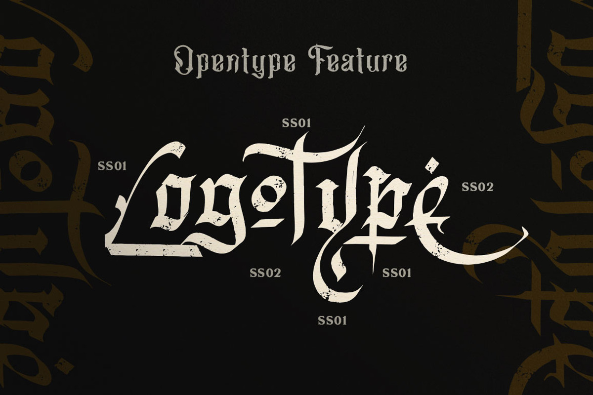 Blackink - Blackletter Font, a Blackletter Font by Dirtyline Studio (Photo 14 of 16)
