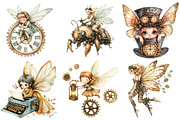 Steampunk Fairy Clipart PNG, an Illustration by Watercolor design (Thumbnail 5 of 5)