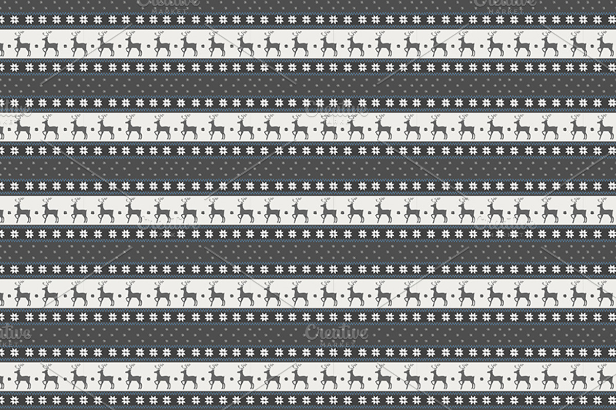 4 Knitted patterns with deers preview 3