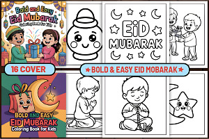 75 Bold & Easy Eid Mobarak, a Seasonal Illustration by Design Station