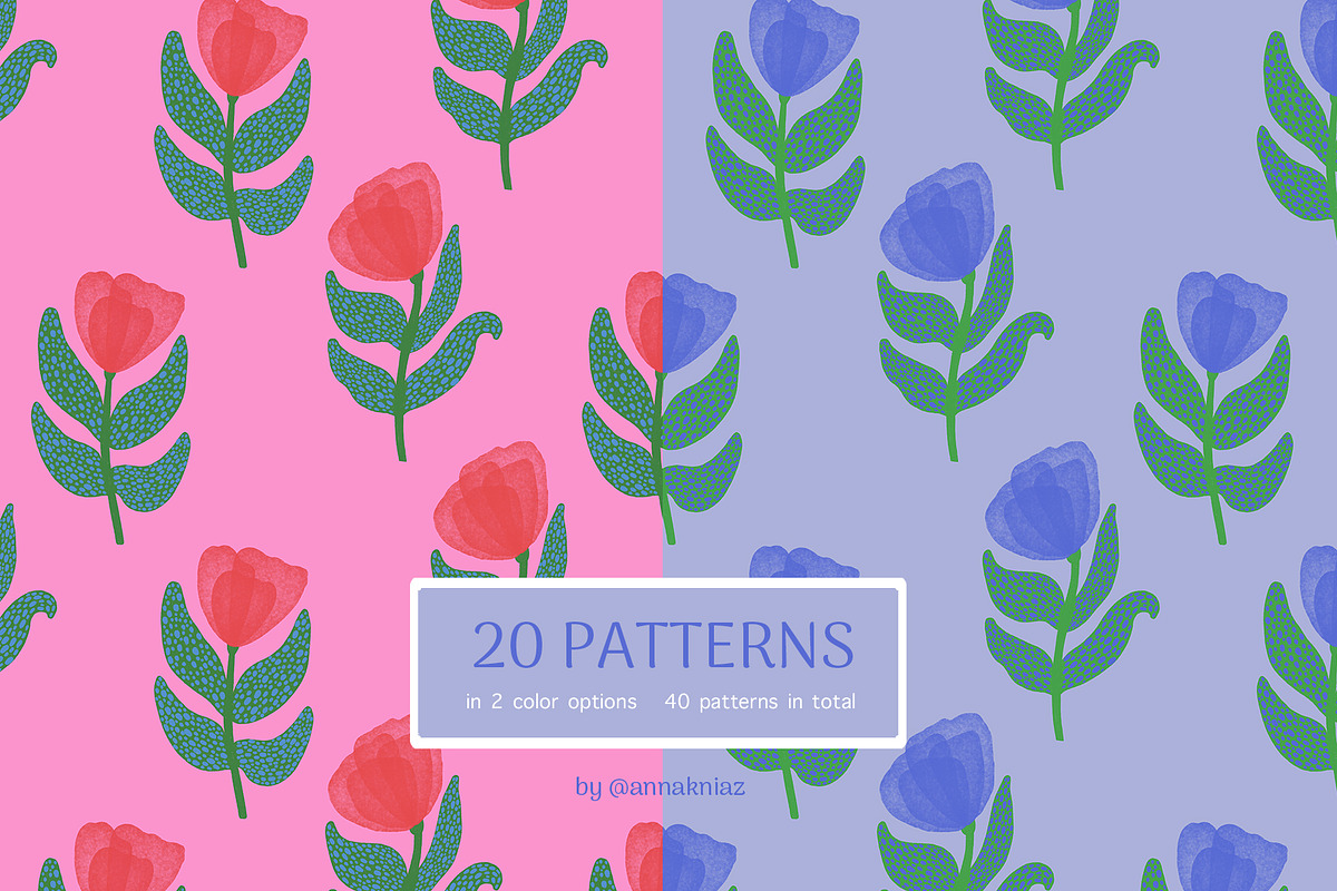 Boho Chic floral patterns, a Pattern Graphic by Annakniaz (Photo 2 of 17)