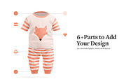 Baby Pajamas Mockups, an Apparel Mockup by rebrandy (Thumbnail 3 of 10)