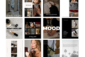 ROMY II: IG PORTRAIT 4:5 TEMPLATE, a Social Media Template by Alice Revel Co