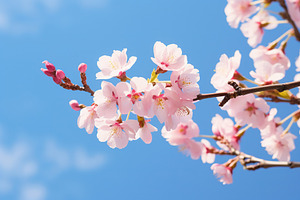 Beautiful blossom branch and blue sky, a Nature Photo by AlyaAnd